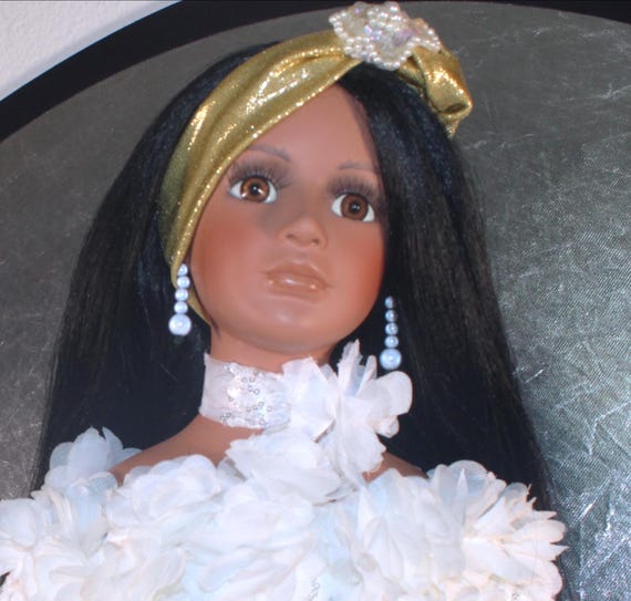 African American Porcelain Doll #35 (NYDIAH) 26"