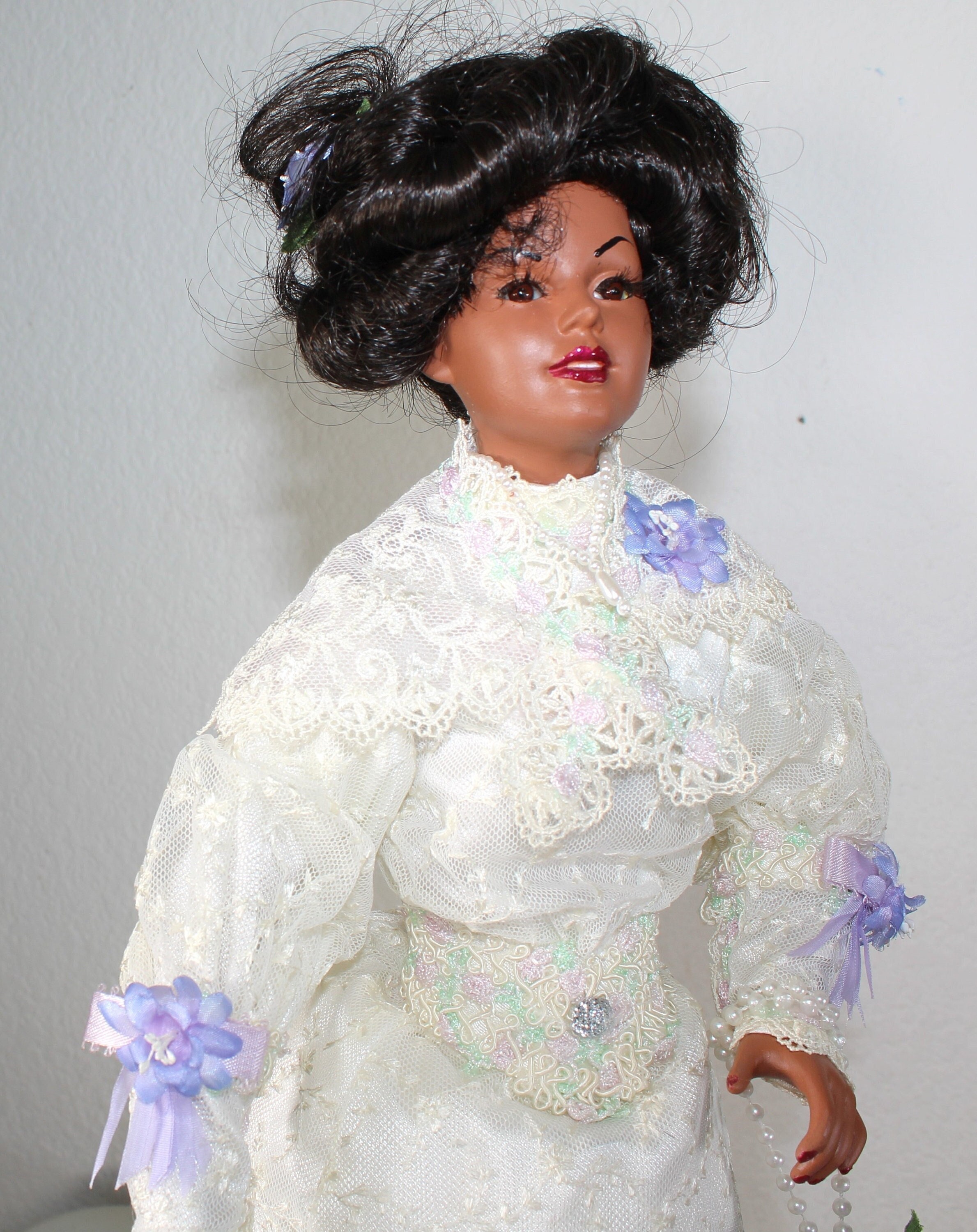 African American Victorian Porcelain Doll 20" (MADYLYNN) #23