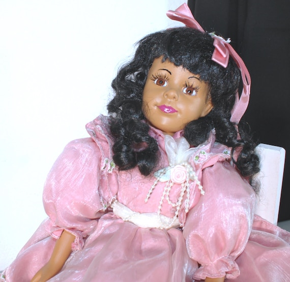 African American Porcelain Doll 16" (CYNDI) #87