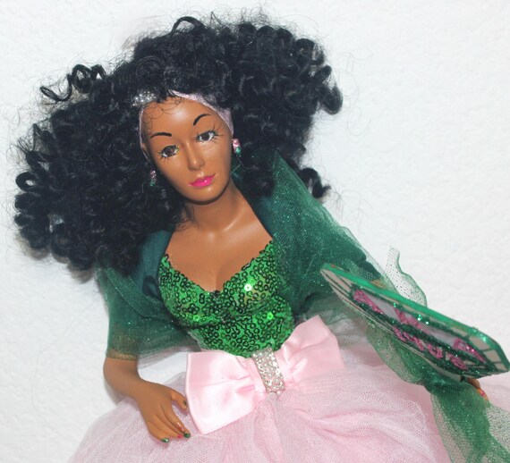 African American Soror Doll (AKA)  16" (KINZA) #114