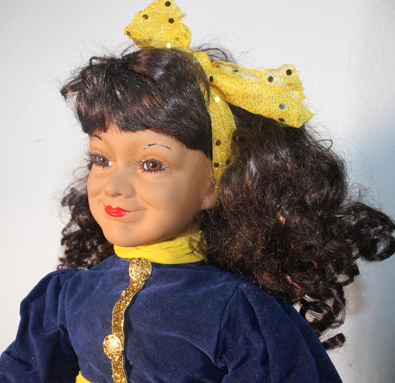 African American Porcelain SOROR Doll  #72 (Sigma Gamma Rho) 21" ) (LORNA)