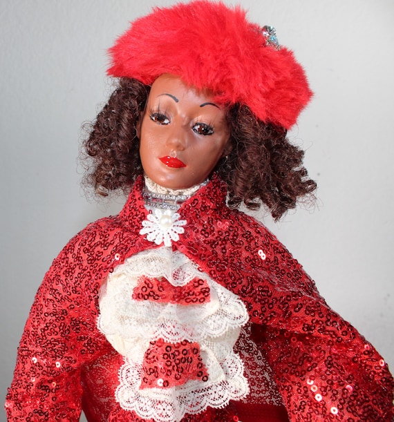 African American Porcelain Doll 21"  (AISHA) #135