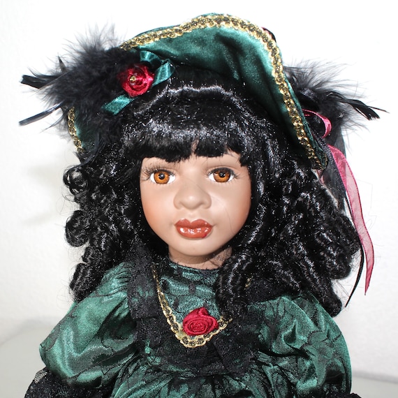 African American Porcelain Doll 16" (ALICIA) #81