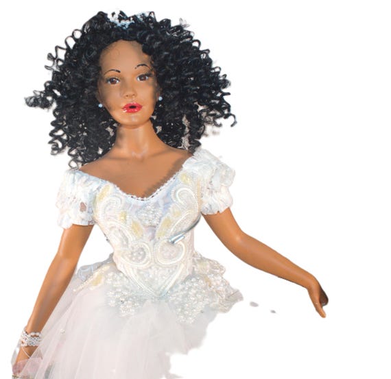 African American Porcelain  Commemorative Bride Doll 18" (LYRIC) #113