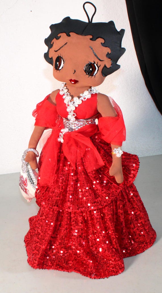 African American Soror Betty Boop Doll (Delta Sigma Theta) #4