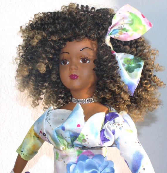 African American Porcelain Doll #118  (KALA) 26"