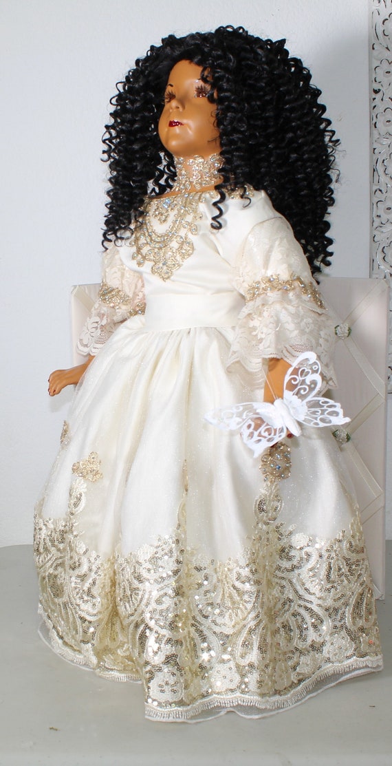 African American Porcelain Doll 26 ASPEN 49 Etsy