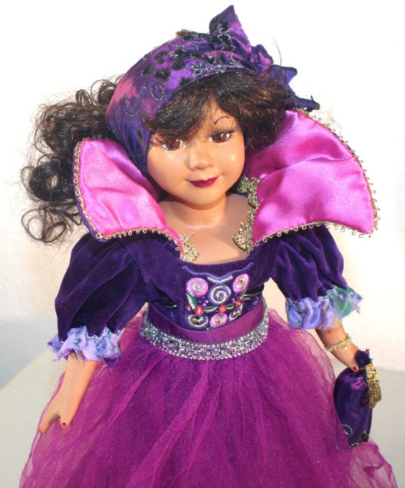 African American Porcelain Doll 16" (NICHELLE) #95