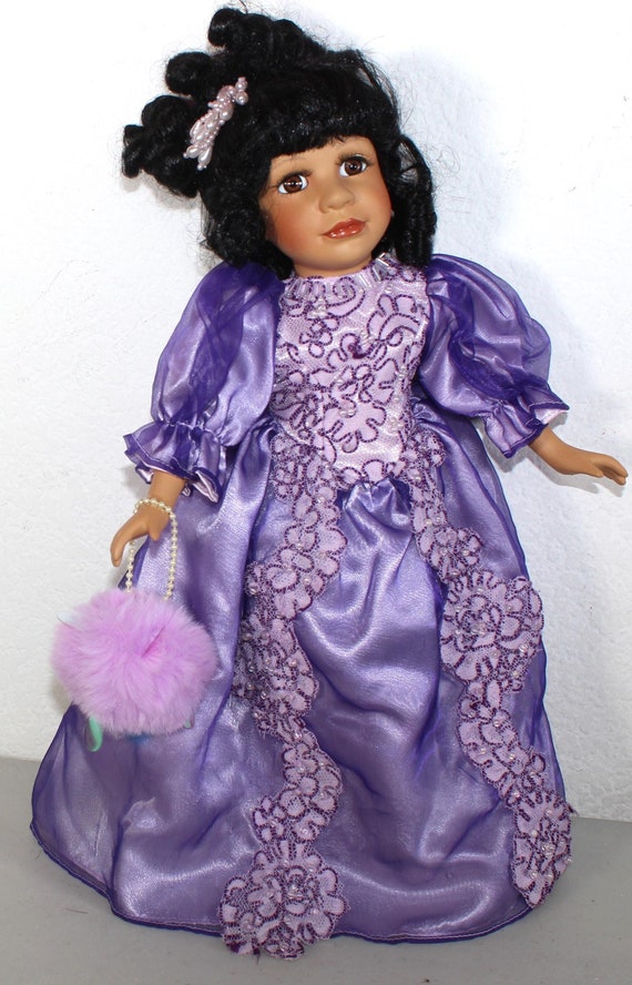 African American Porcelain Doll 16"  (BIANCAH) #88