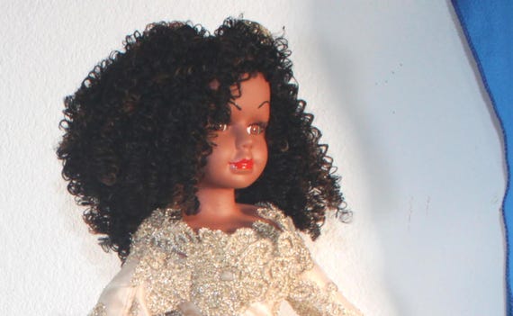 African American Porcelain Doll 28" (FANTAZIA) #121