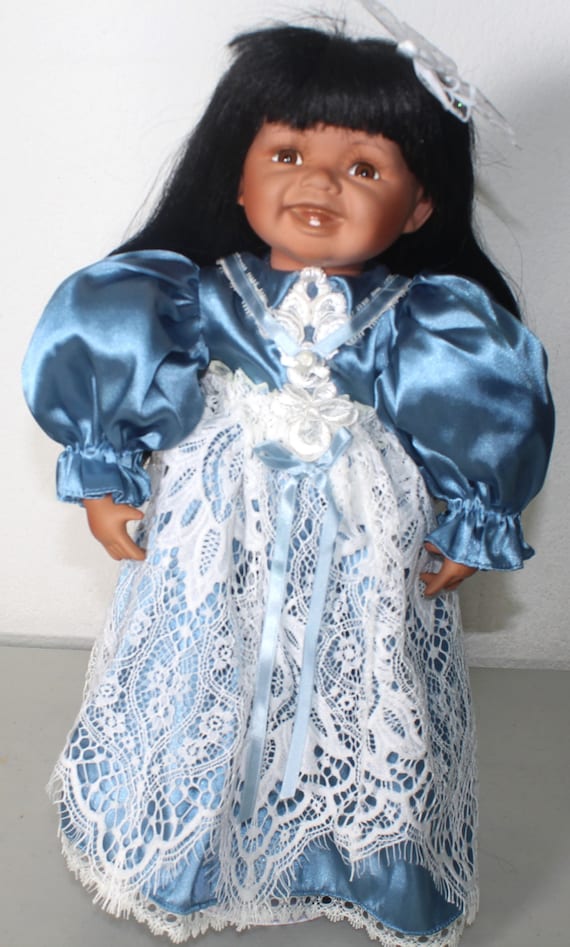 Porcelain  AFRICAN AMERICAN Doll 16"  (SUNNY) #18