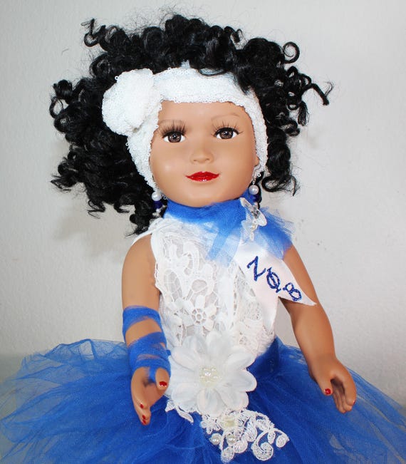 African American Soror Doll 18" (ZETA PHI BETA) #84