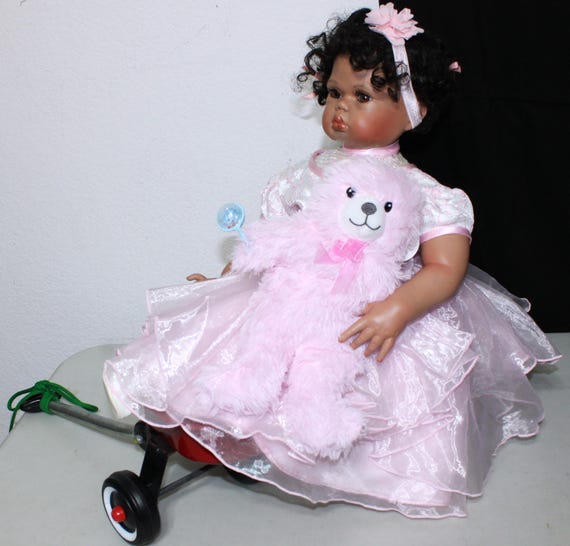 African American Porcelain Doll (KYHRA ) 22" (#92)