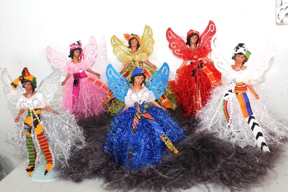 African American Fairy Angels Lot (6pc). #1