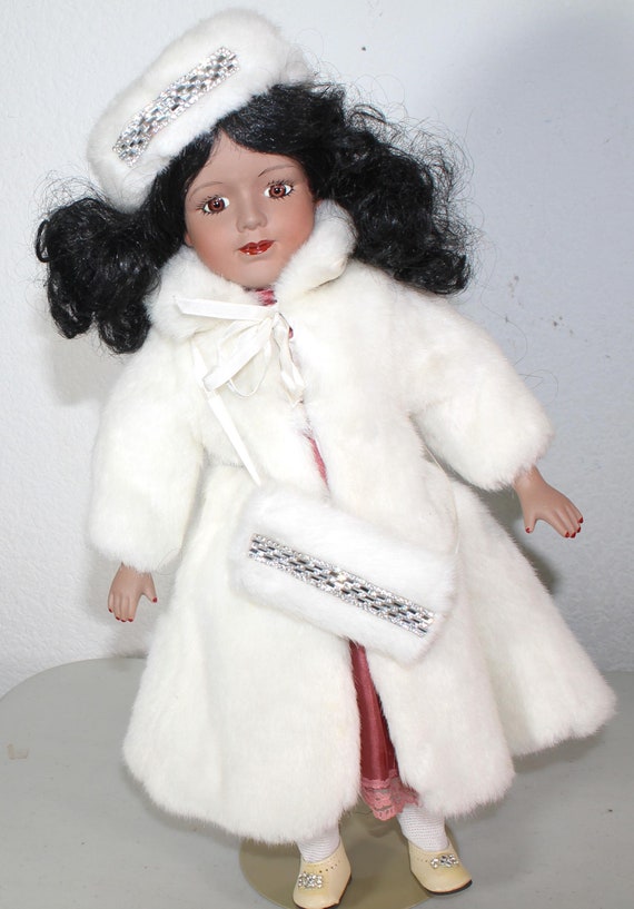 Porcelain African American  Doll 16" (ILANI) #5