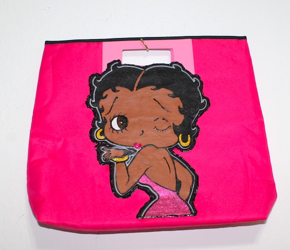 African American Betty Boop Hand Tote Bag #85