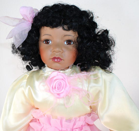 African American Porcelain Doll 24" (CHEYANN) #81