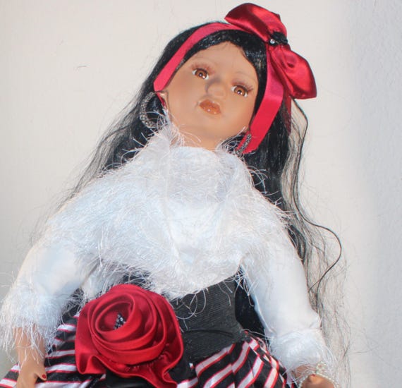 African American Porcelain Doll 22" (EDEN) #74