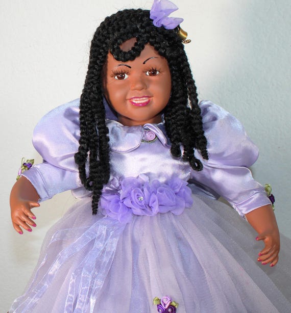 African American Porcelain Doll 17" (Rohana)  #129