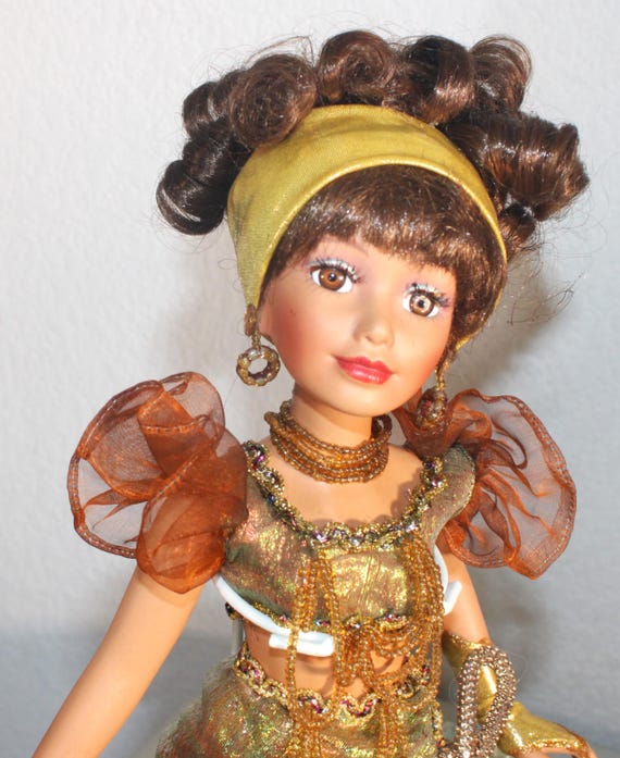 African American Porcelain Doll 12" (TOPAZ, Salsa Girl ) #120