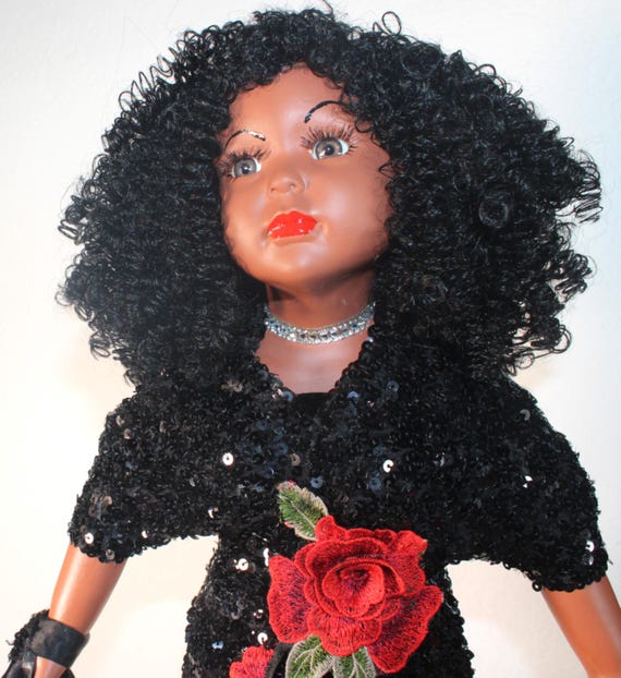 African American Porcelain Doll #40  (MORIAH) 24"