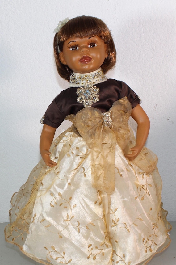 African American Porcelain Doll 16"  (TWYLA) #36