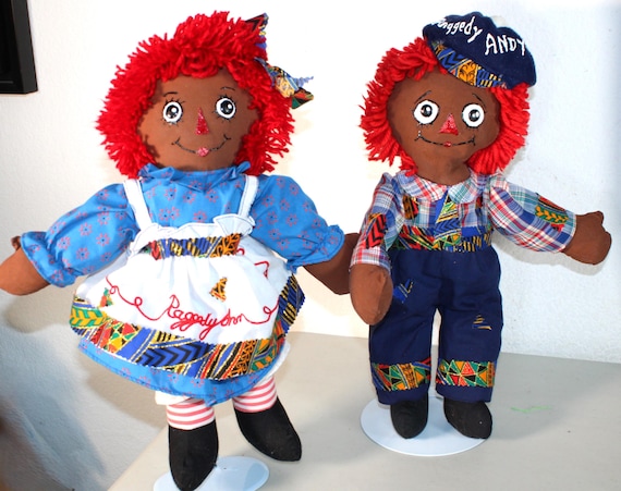 African American Raggedy Ann/Andy Doll Set 16" (#58)