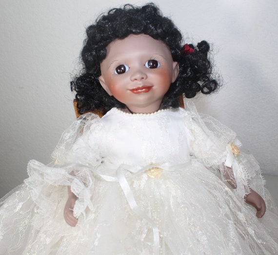 Porcelain African American  Doll 10" (BINTA)  #53
