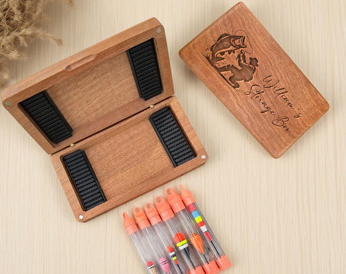 Personalized Fishing Tackle Box, Laser Engraved Jig Box, Personalized Fishing Gift, Monogrammed Tackle Box, Custom Fly Fishing Box