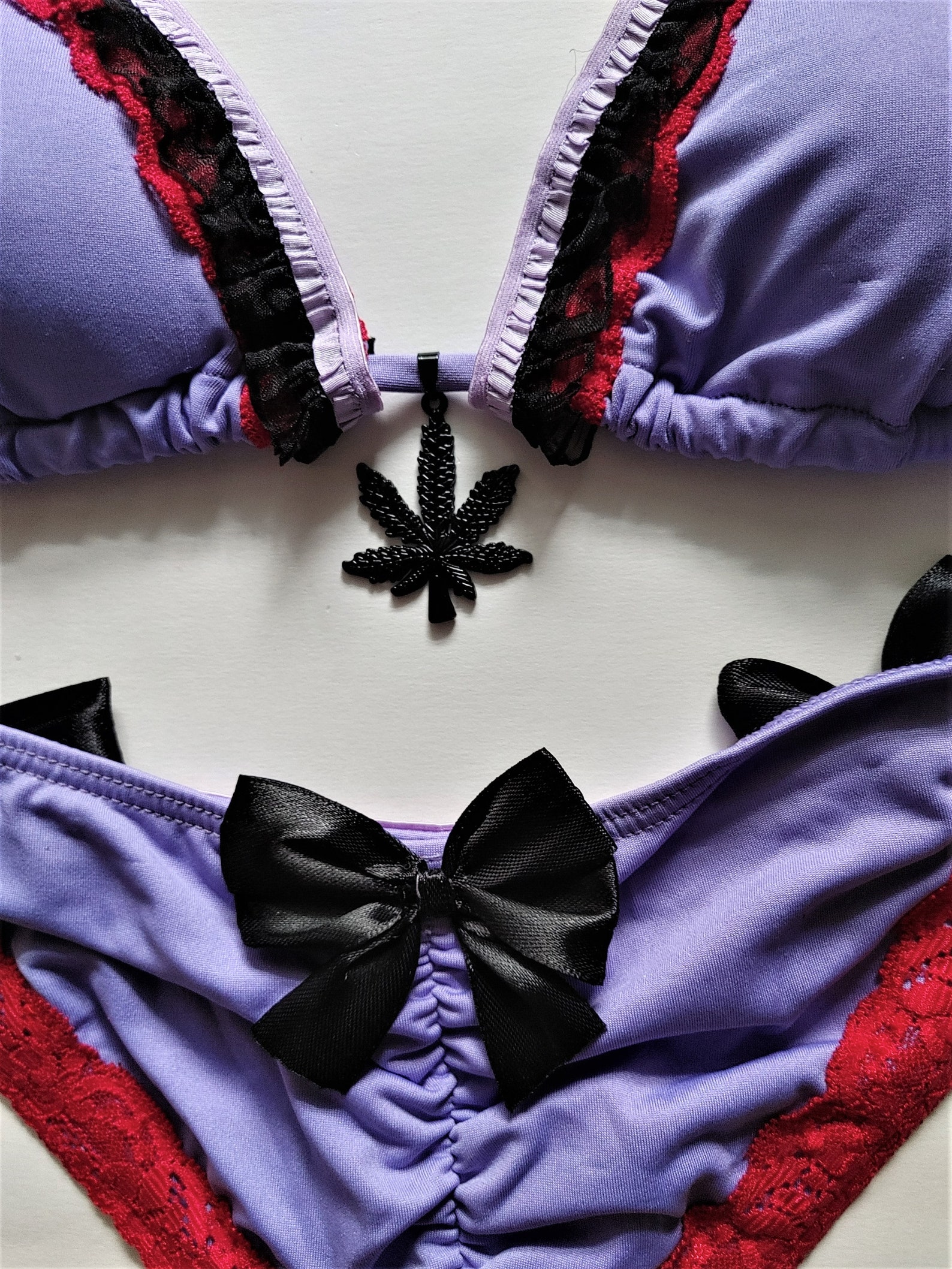 PASTEL GOTH BIKINI Lavender Scrunch Bottom Brazilian Bikini Etsy