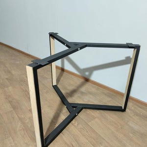 Patas de mesa de metal: base de acero resistente para mesa de comedor, escritorio industrial, estructura de mesa moderna, muebles de metal hechos a mano