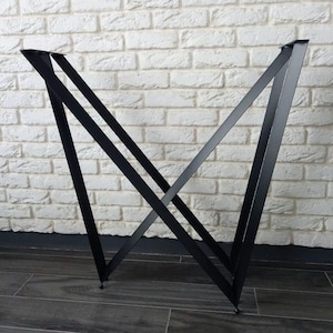 Patas de mesa de metal: base de acero resistente para mesa de comedor, estructura de mesa industrial, muebles de metal hechos a mano