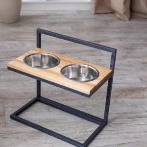 Elevated Dog Bowl Table, Raised Feeding Platform, Tall Puppy Feeder Stand