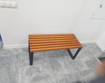Primitive rustic wooden bench, seat entryway bench, outdoor garden bench, hallway bench, mudroom bench, long farmhouse bench, dining bench