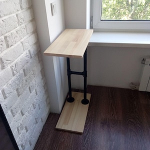 Thin couch armrest table, simple and functional couch tray, sofa arm tray table, custom handcrafted wood couch table, Thanksgiving gift