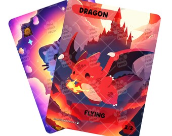 2/2 Dragon Token for MTG