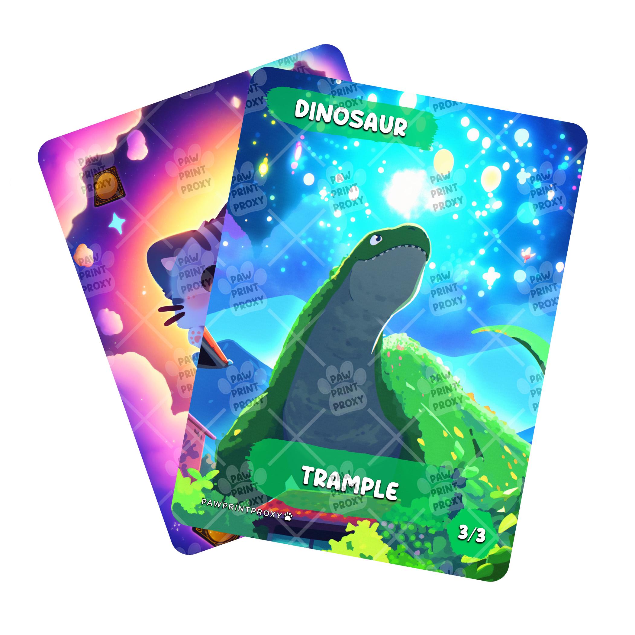 Mtg 3/3 Dinosaur Token - Etsy