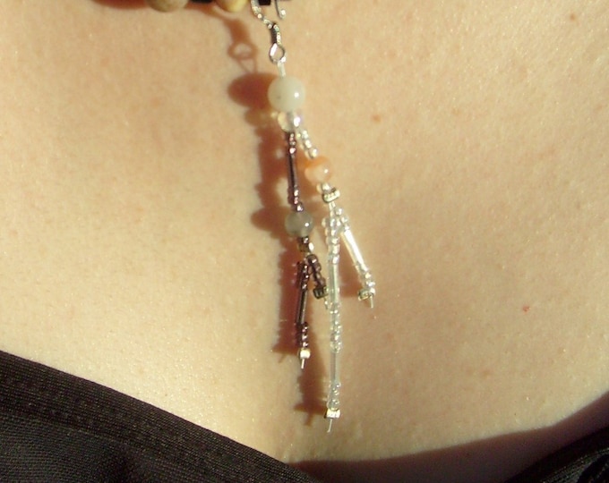 Comet Pendant - Moonstone - Re-positionable