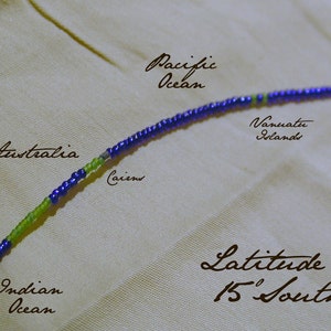 Latitude 15 South Necklace Distance measured in Beads image 4