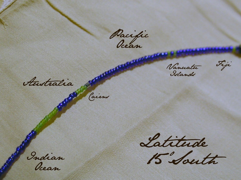 Latitude 15 South Necklace Distance measured in Beads image 4
