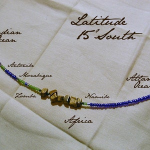 Latitude 15 South Necklace Distance measured in Beads image 2