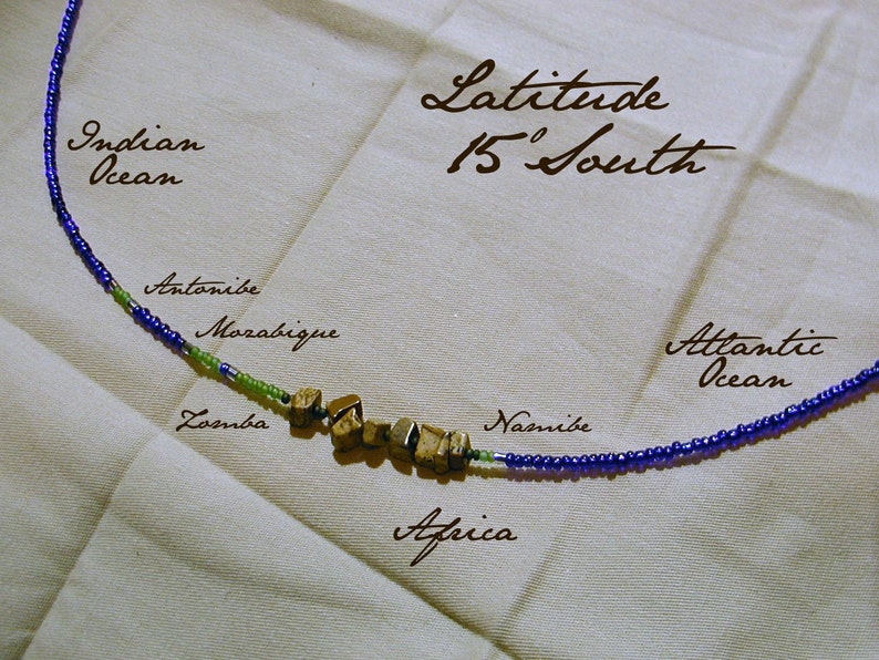 Latitude 15 South Necklace Distance measured in Beads image 2