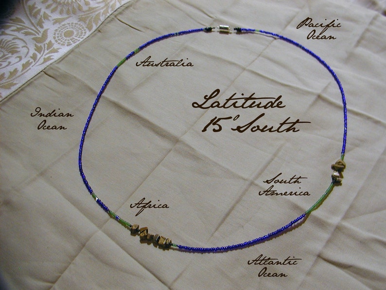 Latitude 15 South Necklace Distance measured in Beads image 1