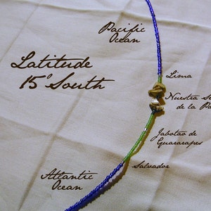 Latitude 15 South Necklace Distance measured in Beads image 3