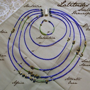 Latitude 15 South Necklace Distance measured in Beads image 5