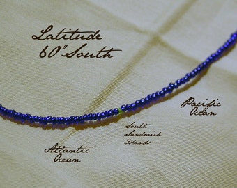 Latitude 60 South Necklace - Distance measured in Beads