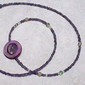 Collar Lunas de Saturno, Distancias Proporcionales, Morado, Amatista, Piedra Lunar, Nácar, Celestial, Joyería Científica, Cadena del Ser