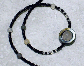 Moons of Uranus Necklace, Moonstone, Solar System Jewelry