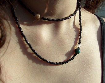 Orbital Necklace, Venus and Earth, 2-strand necklace