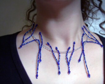 Veins Necklace, Glass Beads, Anatomy Science Jewelry